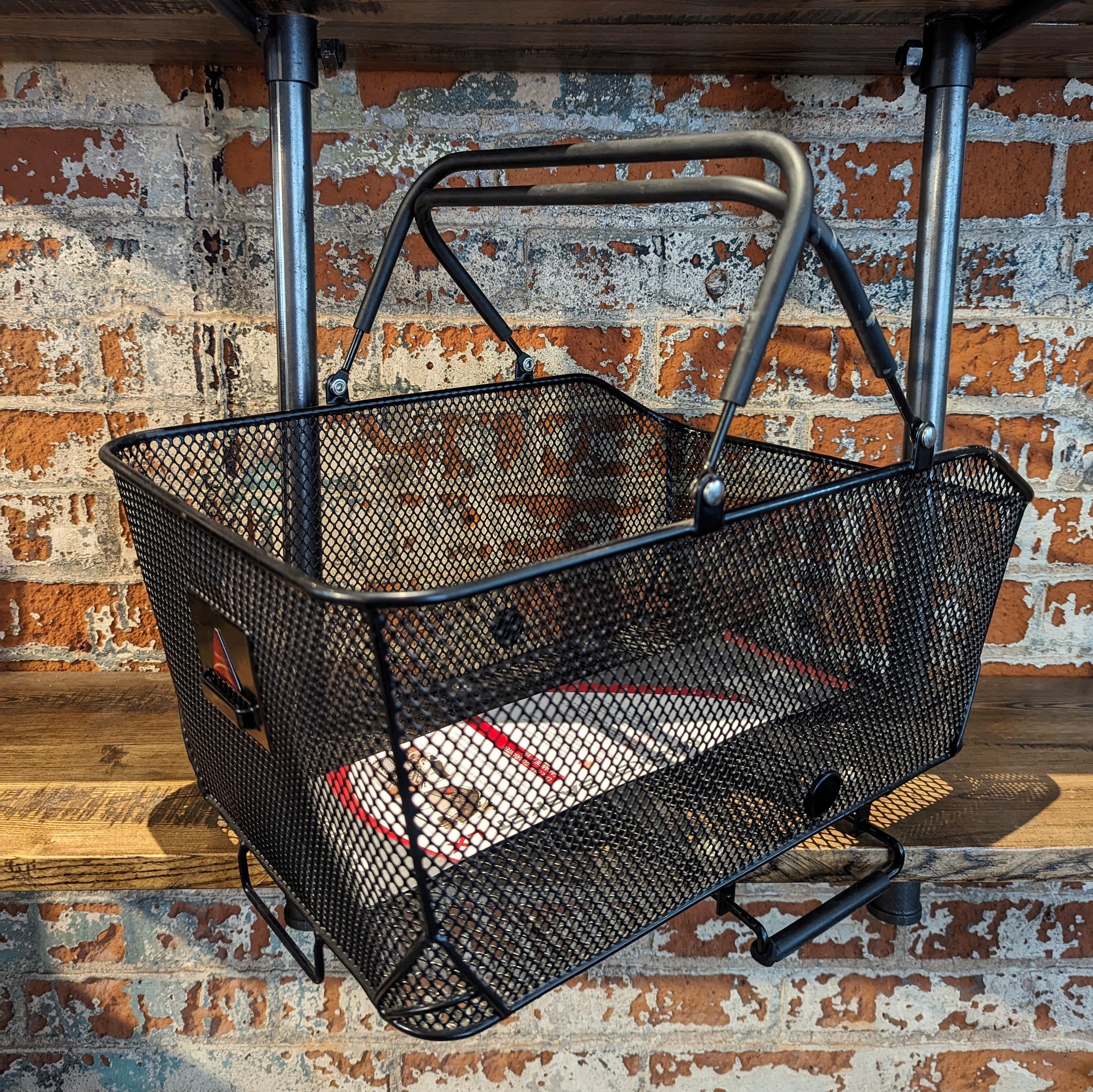 Axiom Market LX Rear Basket Black Mesh SHIFT Cyclery Coffee Bar